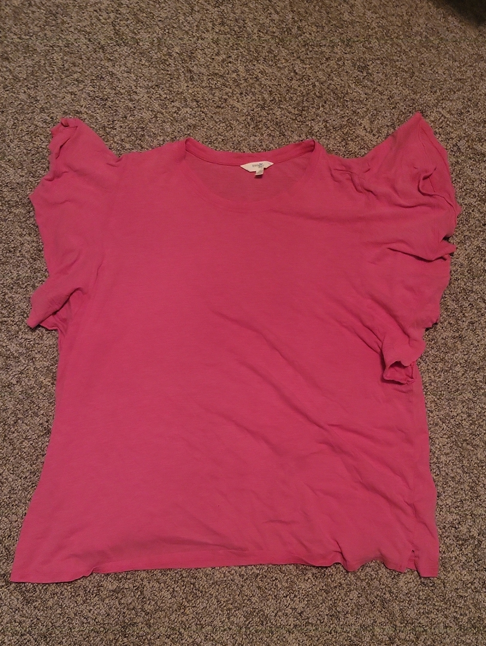 Womens Terra & Sky Flutter Sleeve Blouse
